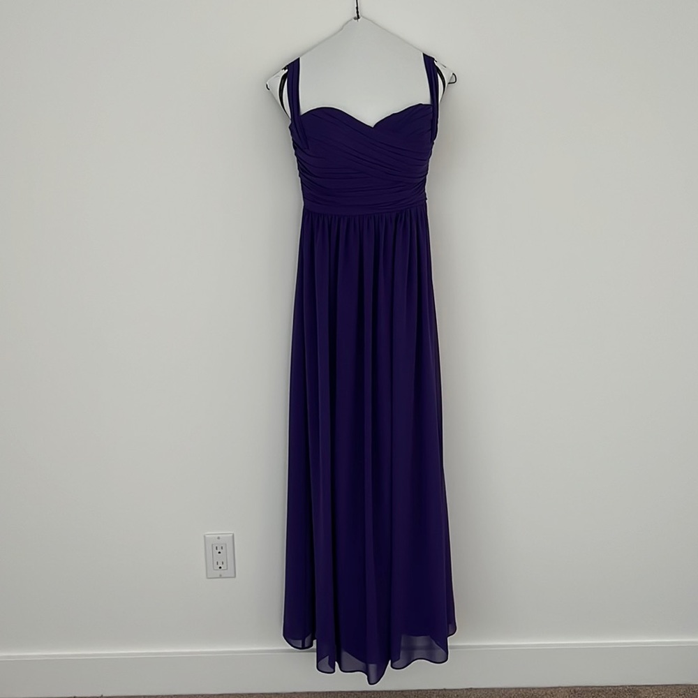 Purple grad dress / bridesmaid dress - full length
